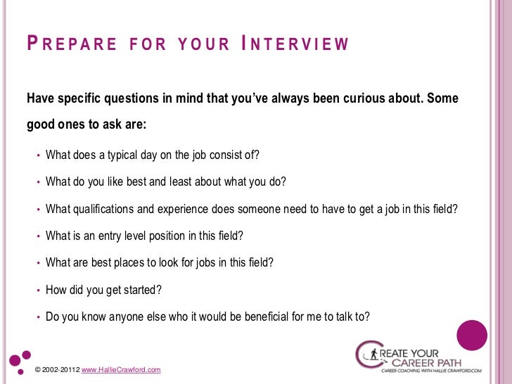 what is the goal of an informational interview