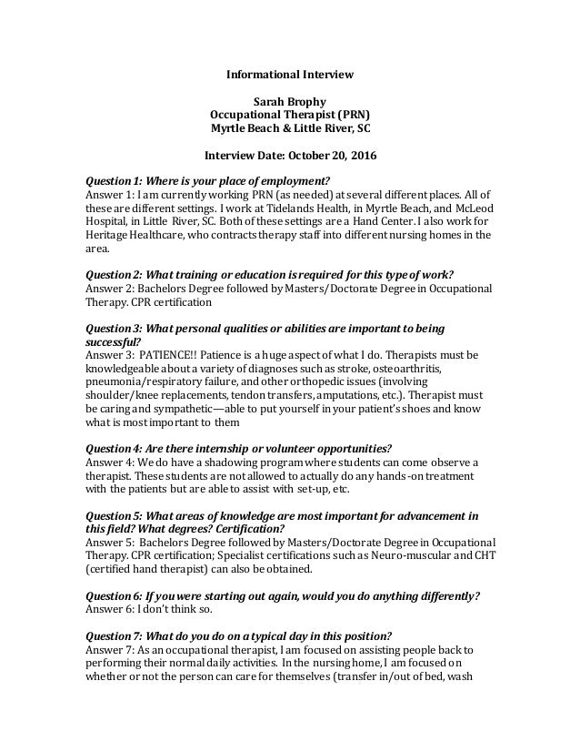 informational interview 2 what is the goal of an informational interview