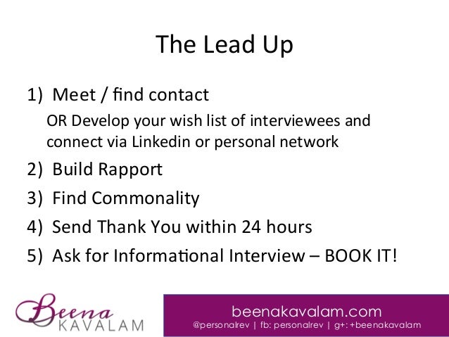 informational interviewing