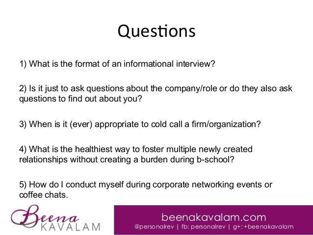 how to conduct an informational interview