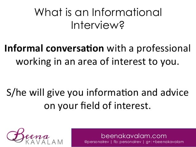informational interviewing