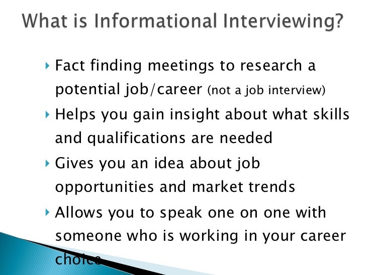 informational interviewing