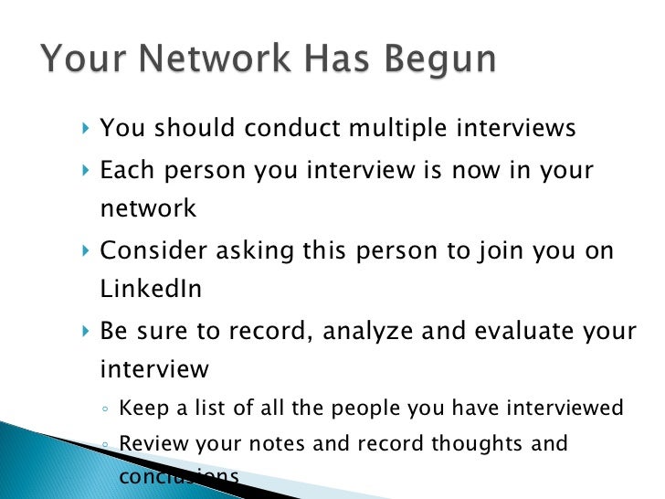informational interviewing