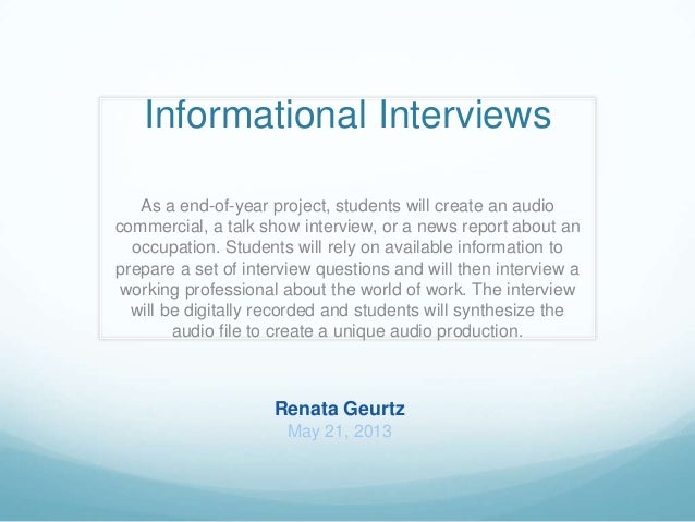 how to conduct an informational interview