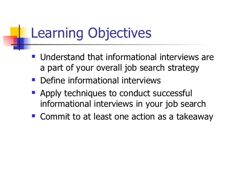 how to conduct an informational interview