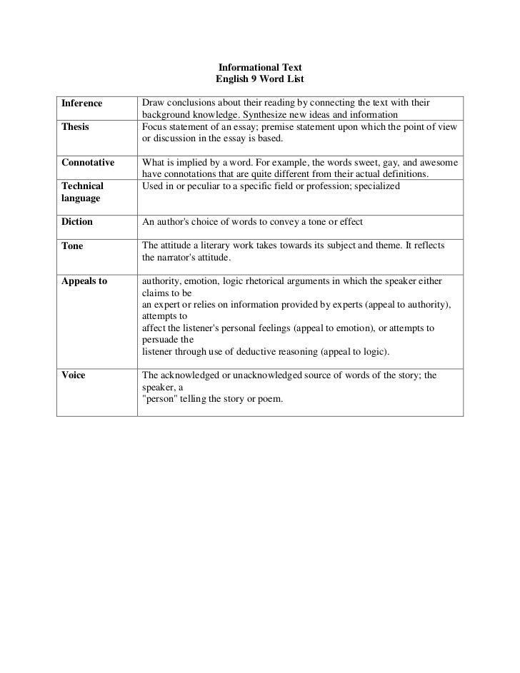 is informational a word