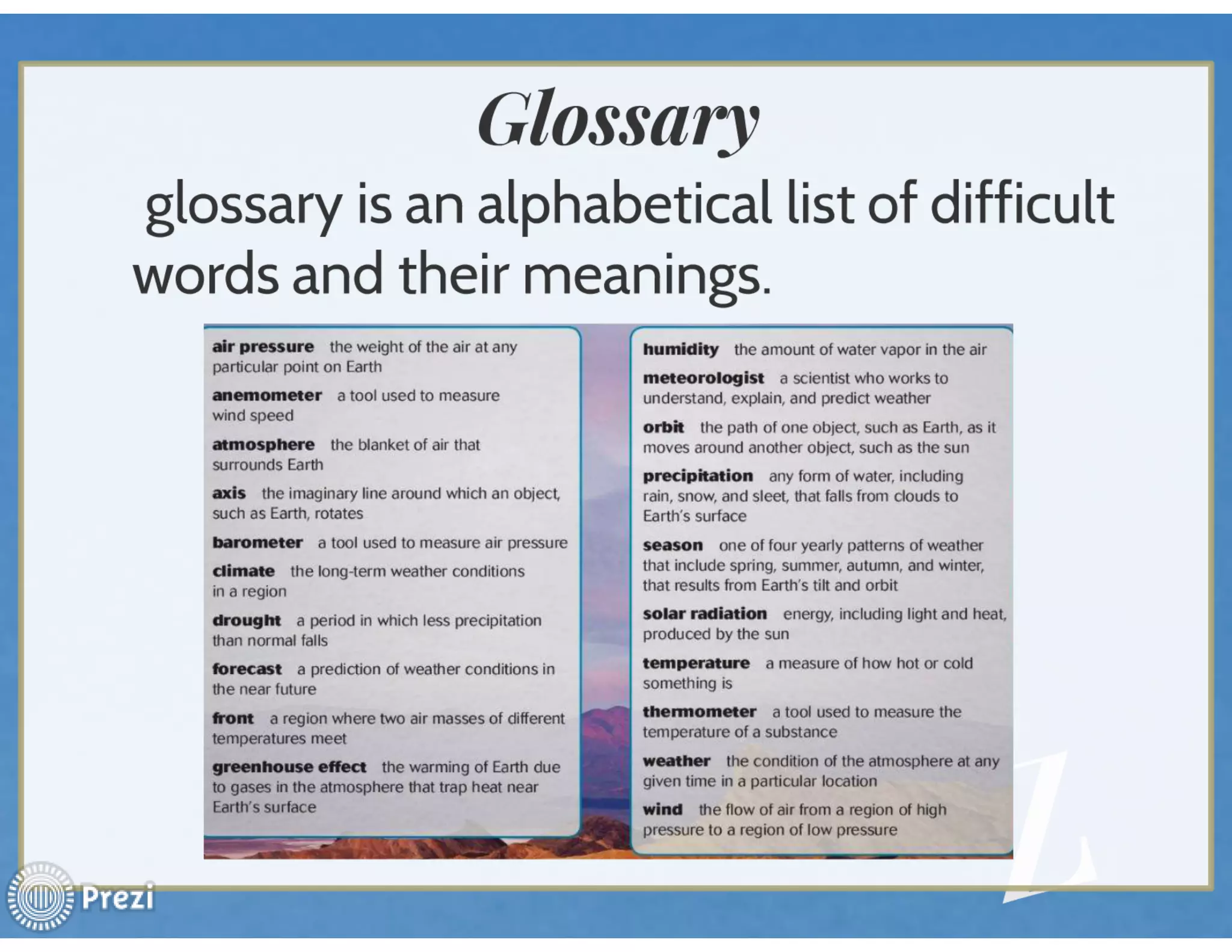 Informational text features