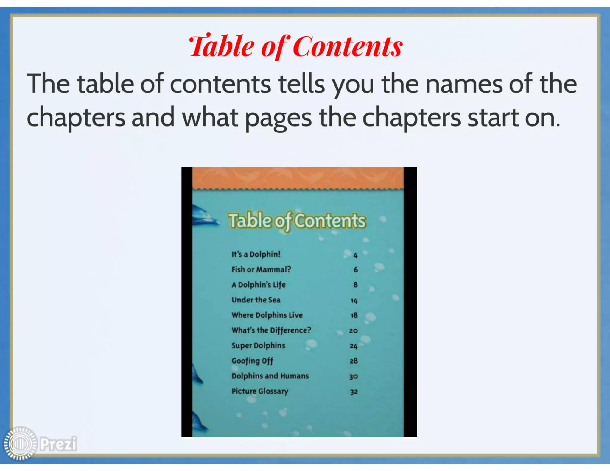 Informational text features