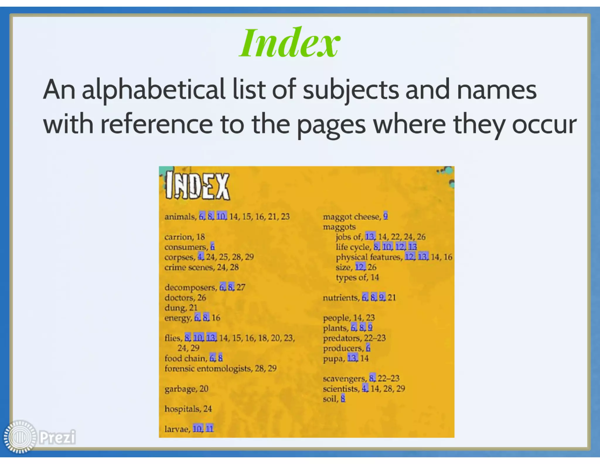 Informational text features