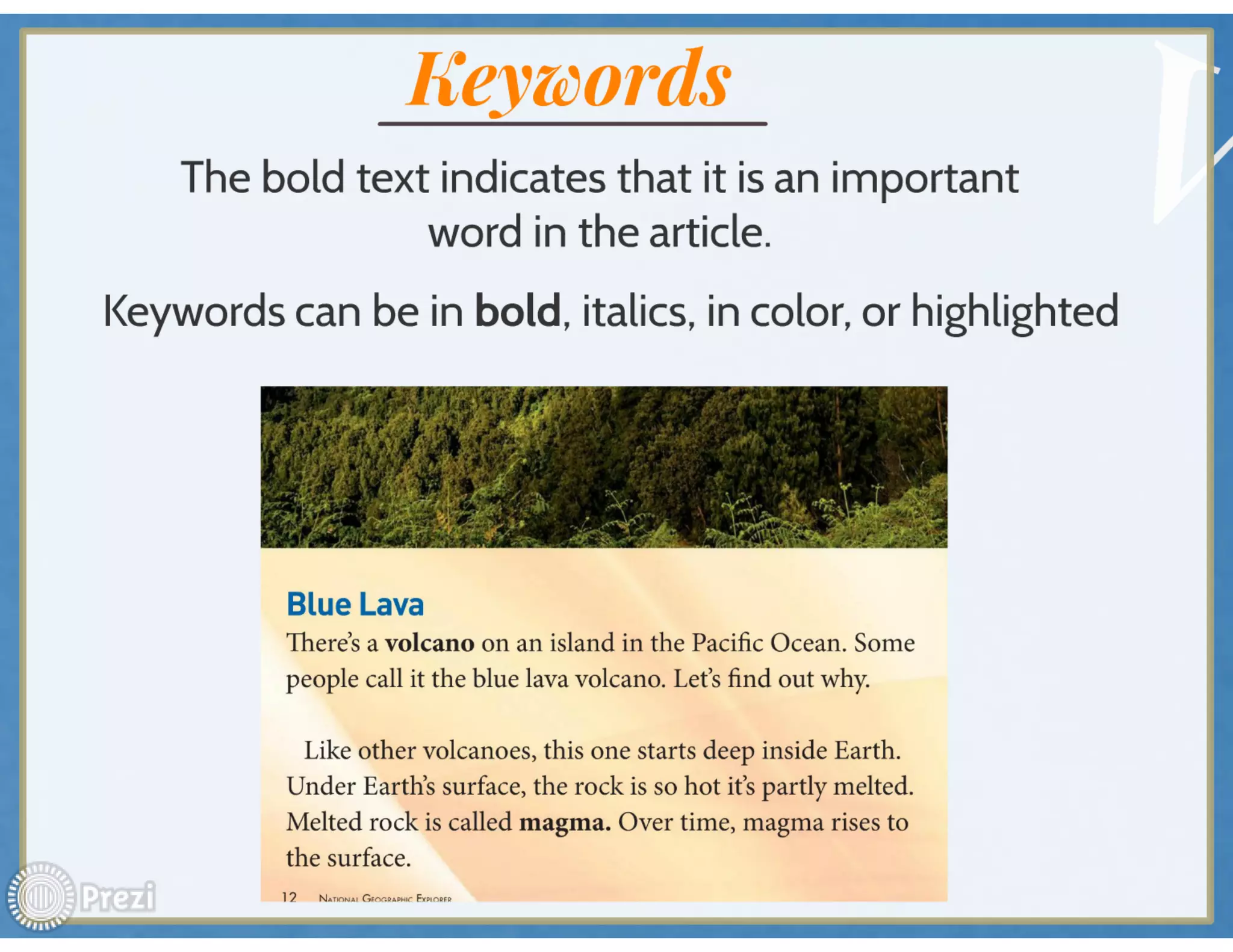 Informational text features