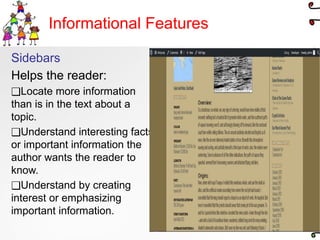 informational text features PP for middle school | PPTX