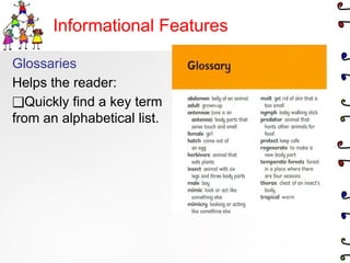 informational text features PP for middle school | PPTX