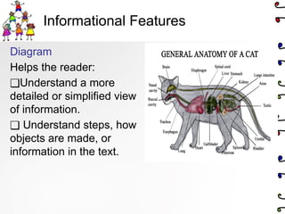 informational text features PP for middle school | PPTX