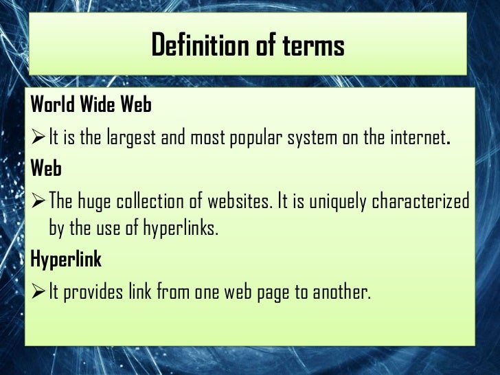 Informational web pages