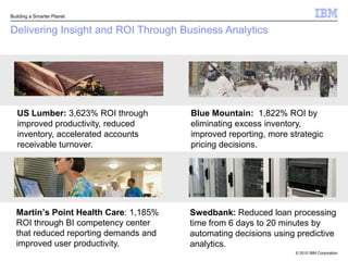 Taking it to the Next Level with Business AnalyticsCreate ValueLowerCosts