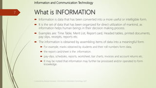 Information and communication Technology part1 | PPTX
