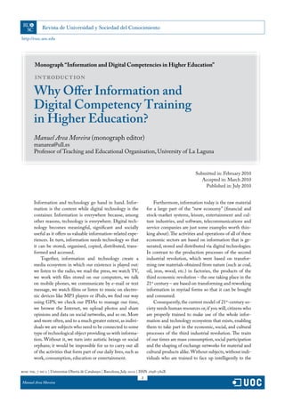 Information and digital competence in higher education | PDF