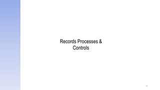 52
Records Processes &
Controls
 