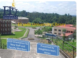 Elizade University Library
 