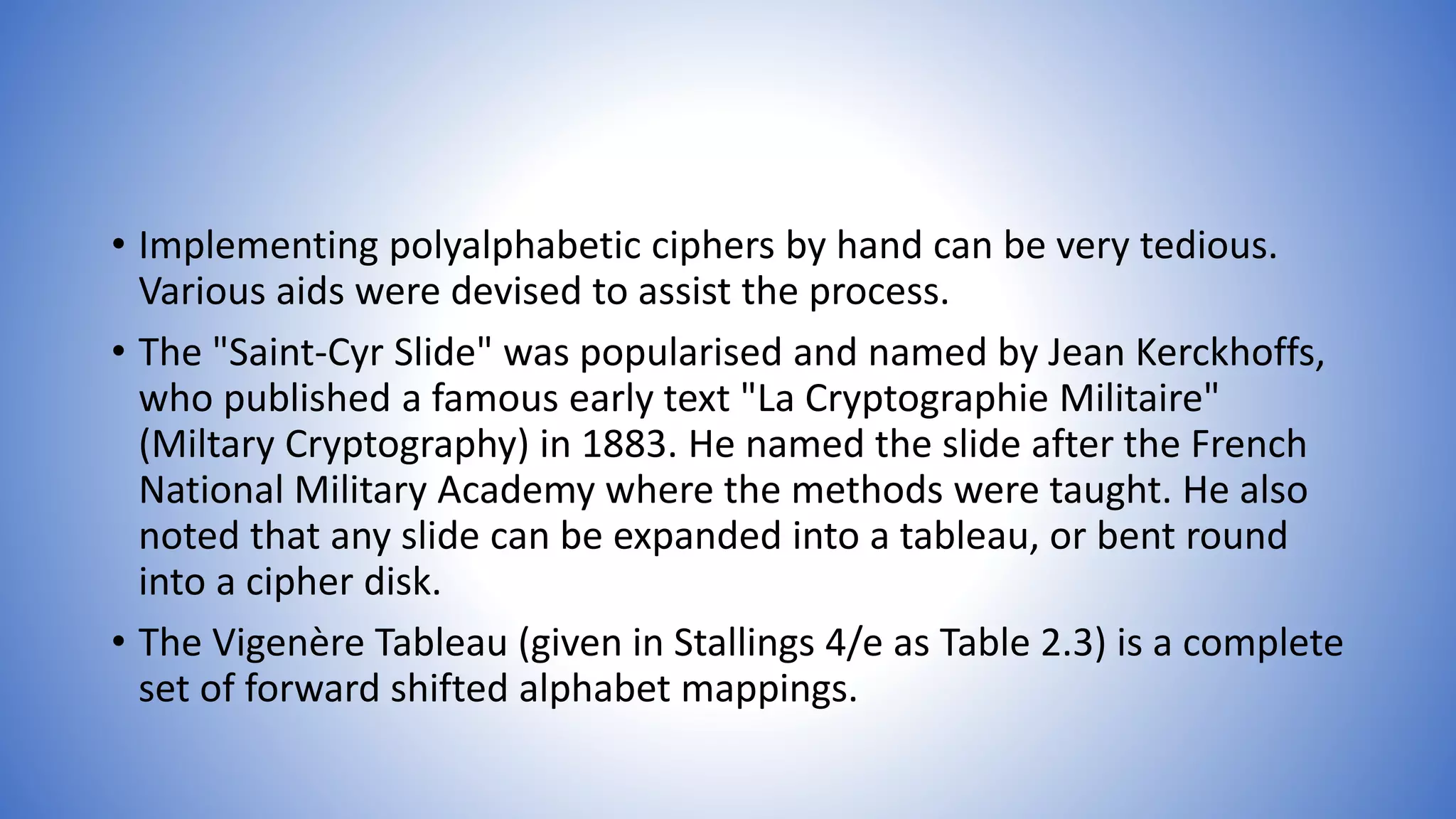 Information and network security 14 vigenère cipher | PPTX