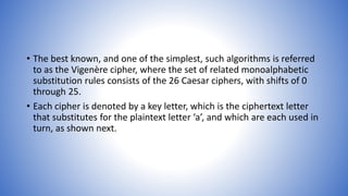 Information and network security 14 vigenère cipher | PPTX