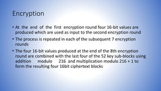 Information and network security 29 international data encryption ...