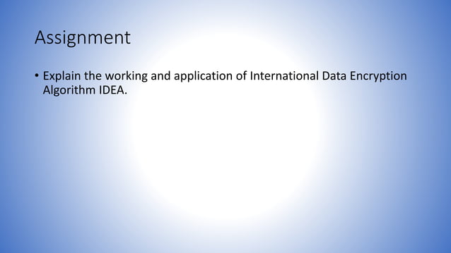Information and network security 29 international data encryption ...