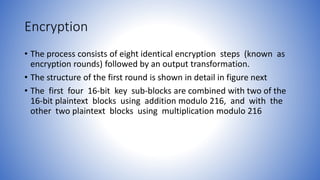 Information and network security 29 international data encryption ...