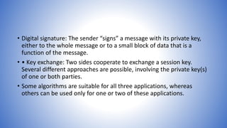 Information and network security 32 principles of public key ...