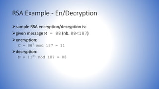 Information and network security 33 rsa algorithm | PPTX