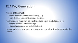 Information and network security 33 rsa algorithm | PPTX