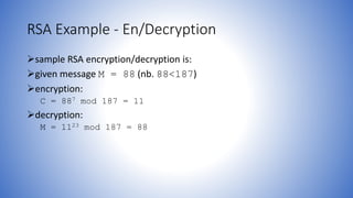 Information and network security 33 rsa algorithm