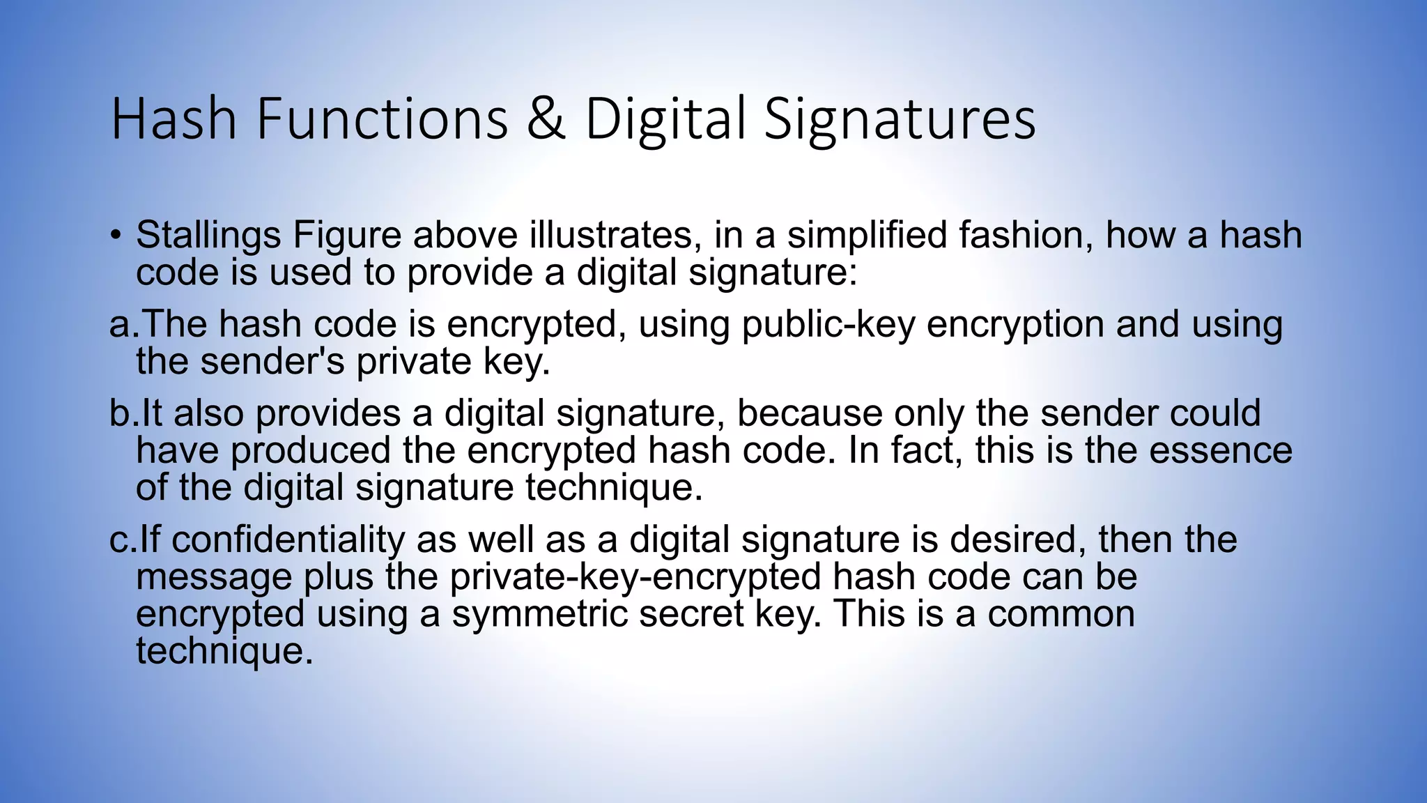 Information and network security 37 hash functions and message ...