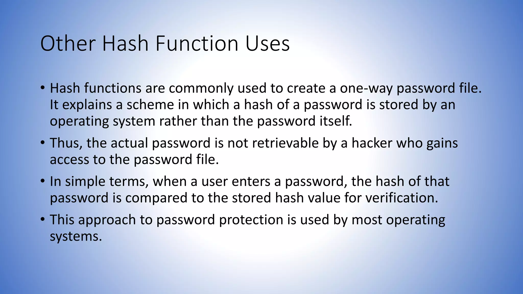 Information and network security 37 hash functions and message ...