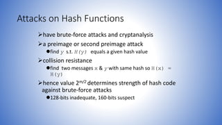 Information and network security 38 birthday attacks and security of ...