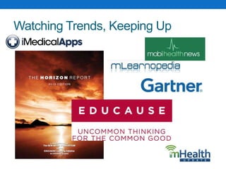 Personal Health & Wellness AppsCalorie CountersLose It!MyFitnessPalMedication ComplianceMedsyMed HelperMonitoring and Record KeepingInstant Heart RateQuantiaCare for DiabetesAsthmaMDSymptom CheckeriTriageMedlinePlus (website)CompaniesWalgreensGazelle (Quest Diagnostics)From: GetMobilized Course, South Central MLA