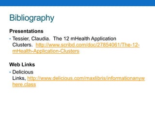Research & Library AppsSearchingPubMed Mobile Beta (website)PubMed OnTapReady ReferenceEponymsMedical Encyclopedia (Univ. Maryland Med Center)Plain-language Medical Dictionary (Taubman HSL)AnatomyNetter’s Atlas3D BrainVendor AppsWorldCatAccessMyLibrary (Gale)NEJM This WeekPLoS Medicine PLoS One to GoFrom: GetMobilized Course, South Central MLA