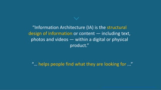 Information Architecture in UX design | PPTX