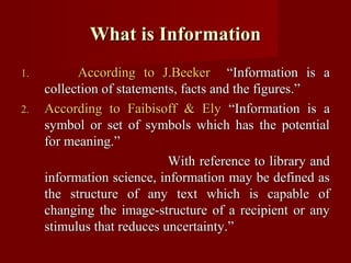 Information as a commodity | PPT