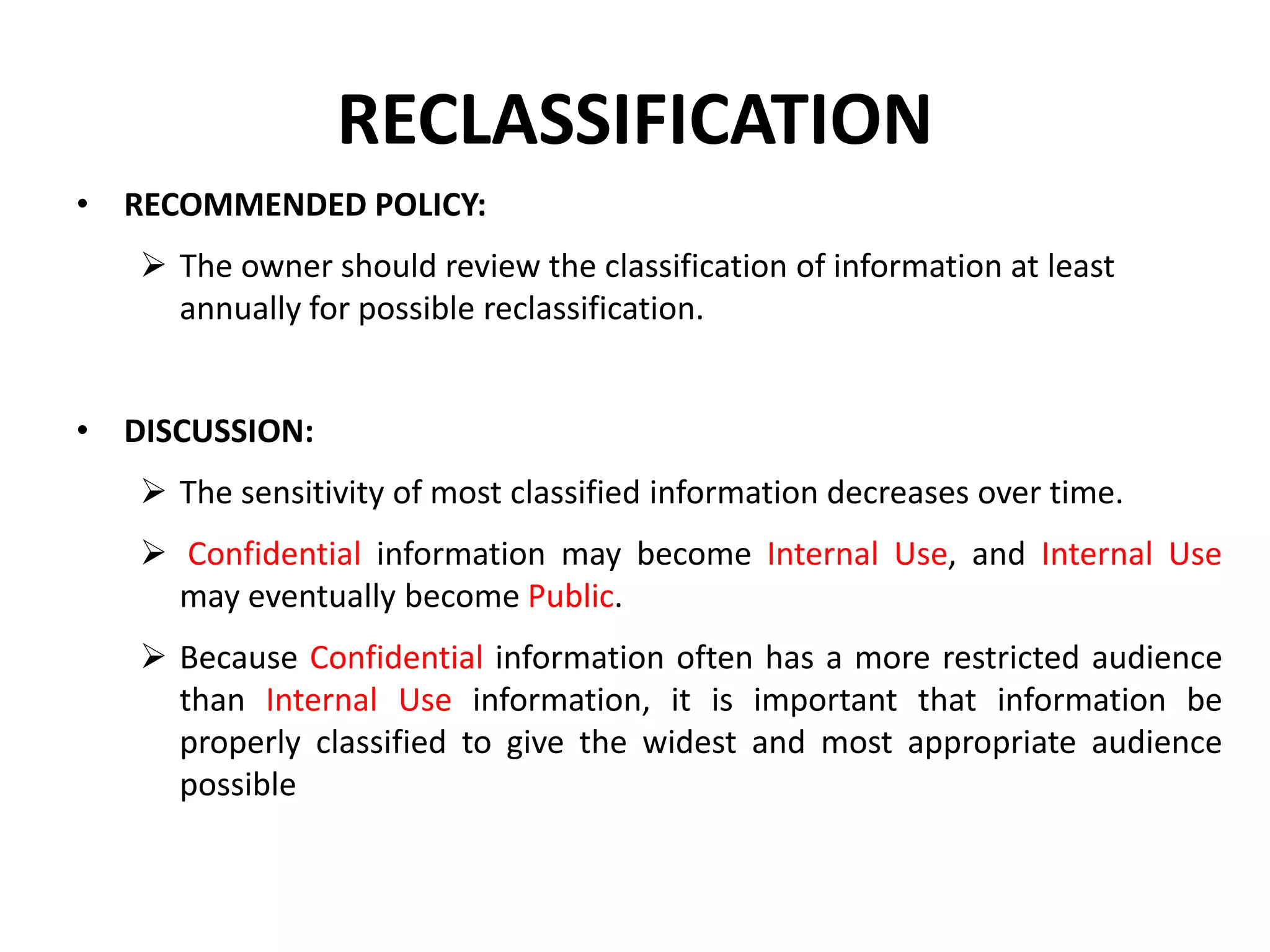 Information classification | PPTX
