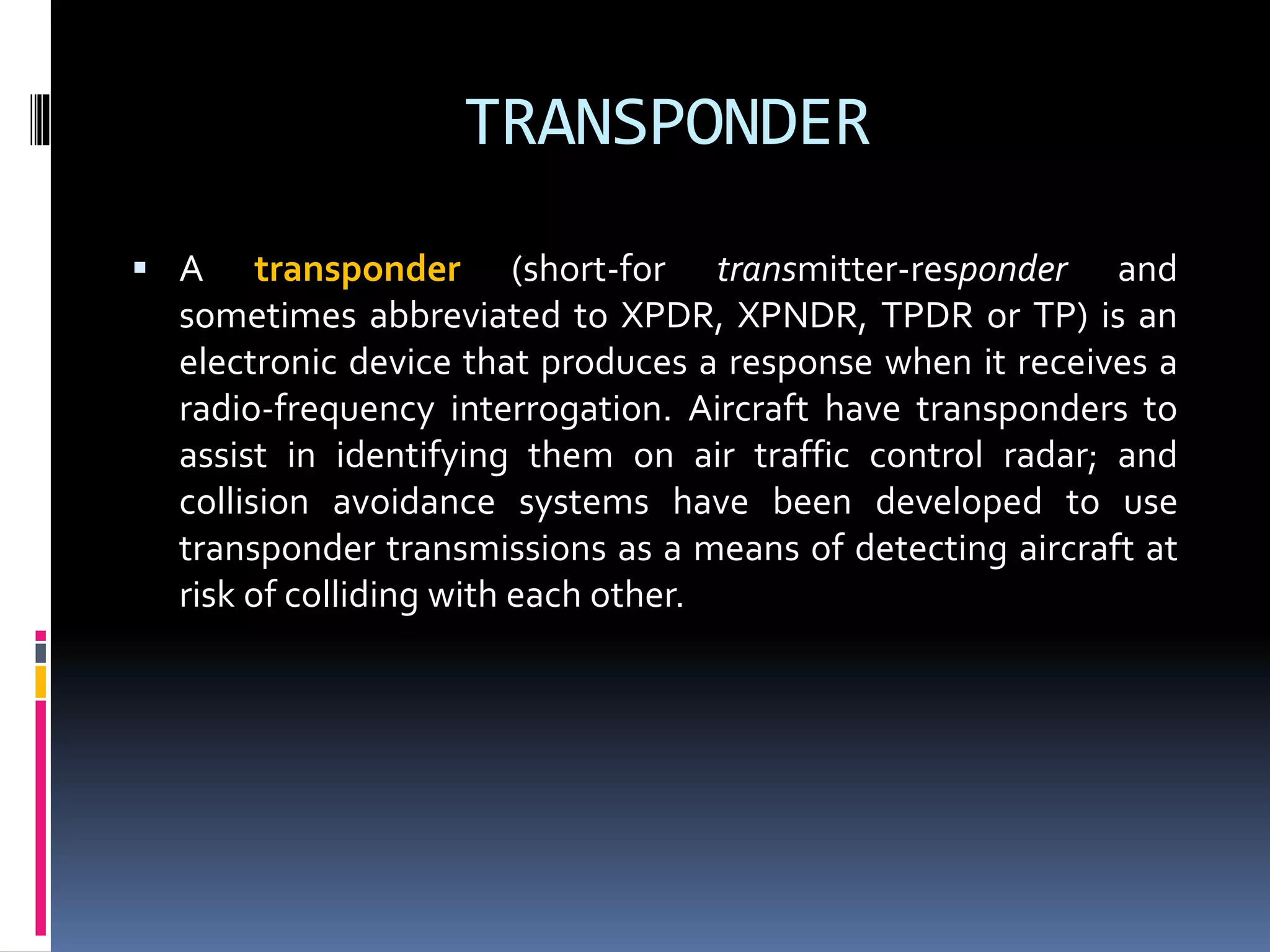 Information coding in aircraft transponders | PPTX