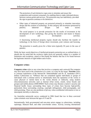Information communication technology and cyber law | PDF