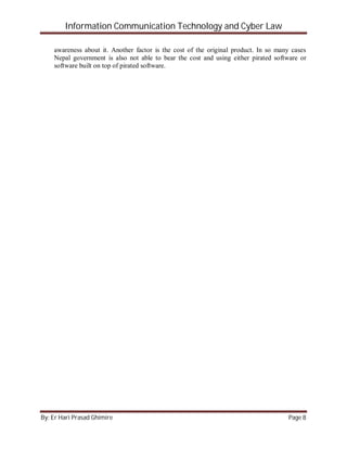 Information communication technology and cyber law | PDF