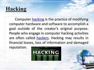 Information communication technology & cyber law presentation | PPTX