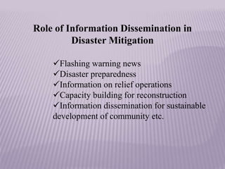disseminate information