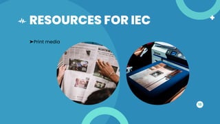 RESOURCES FOR IEC
13
➤Print media
 