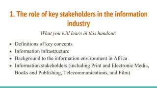 Information environment in africa | PPTX
