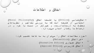 ????????? ??? ???????
???????????????(Ethics)??????????????????(Moral Philosophy)
???????????????????????????????????????????????????????????????
?????????????????/?????????????????/??????????????????????????????
??????????????????????????????????????.
?????? ??????? ?????? ???? ???? ?????????? ???? ??????? ????????? ??????:
???????????(Metaethics)
????????? ???????(Normative Ethics)
?????????? ???????(Applied Ethics)
 
