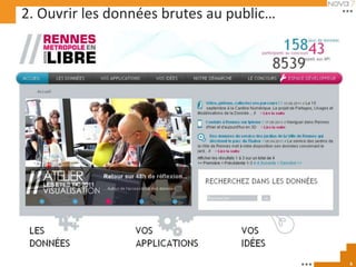 2. Ouvrir les données brutes au public…




                                          6
 