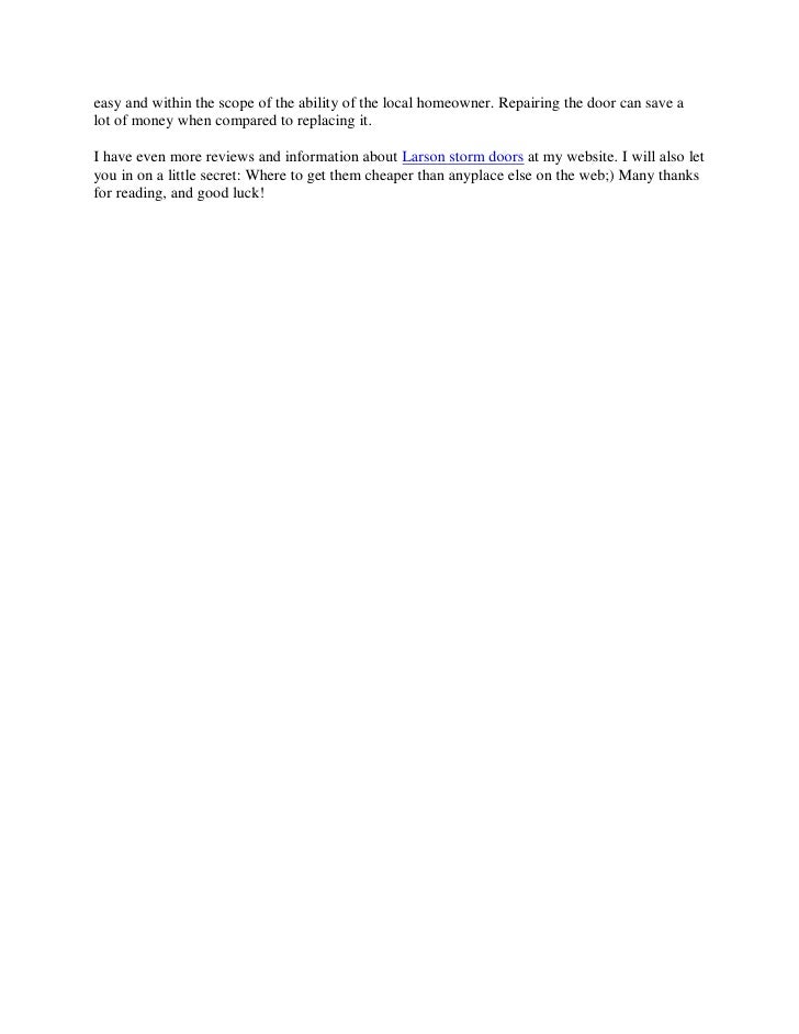 Information Everyone Should Know Concerning Larson Storm